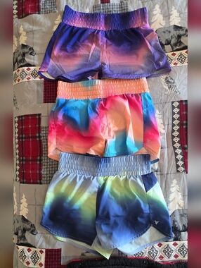 Old Navy Girls' Gradient Active Shorts - Purple, Pink, Blue